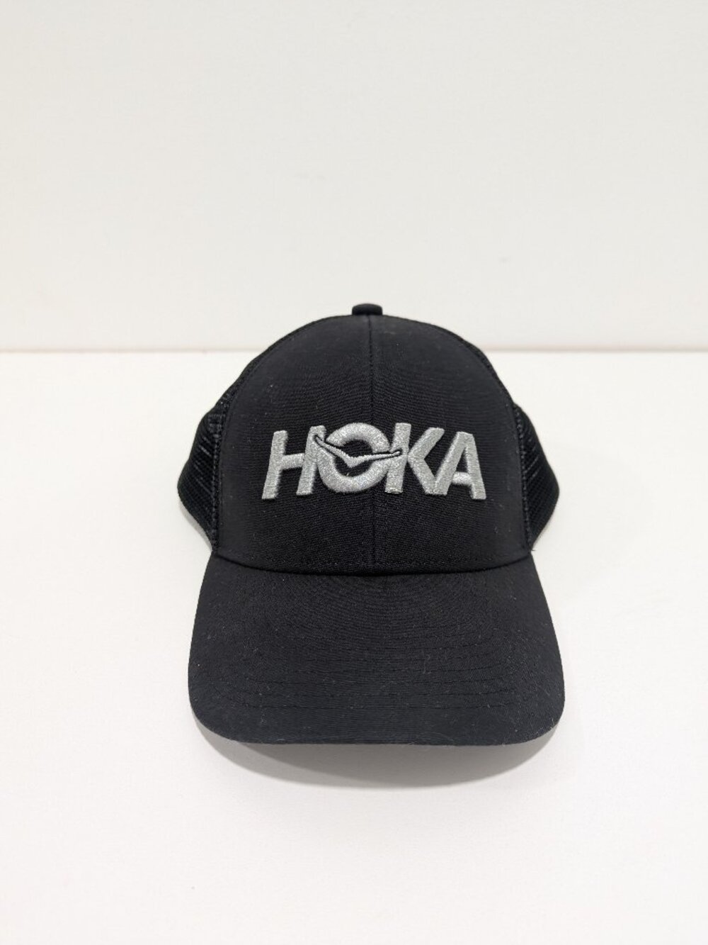 Hoka One One Time To Fly Hat Black Trucker Mesh Snapback Cap Adjustable